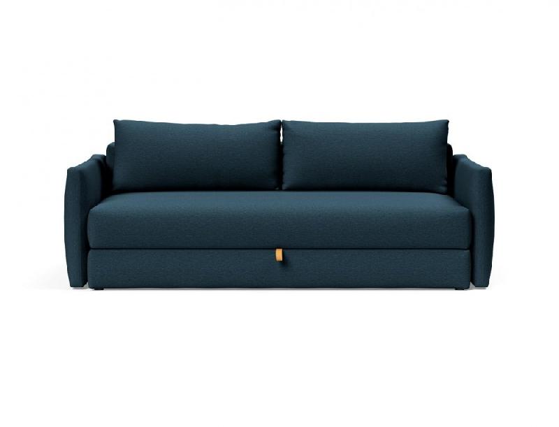 INNOVATION LIVING - Canapé convertible Tripi Argus Navy Blue 150x200 cm à ouverture assistée, avec rangement_1