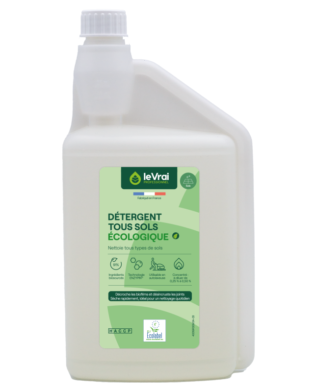 Lvp detergent pour tous types de sols et surfaces ph:7,5 ecologique le vrai flacon doseur 1l_1