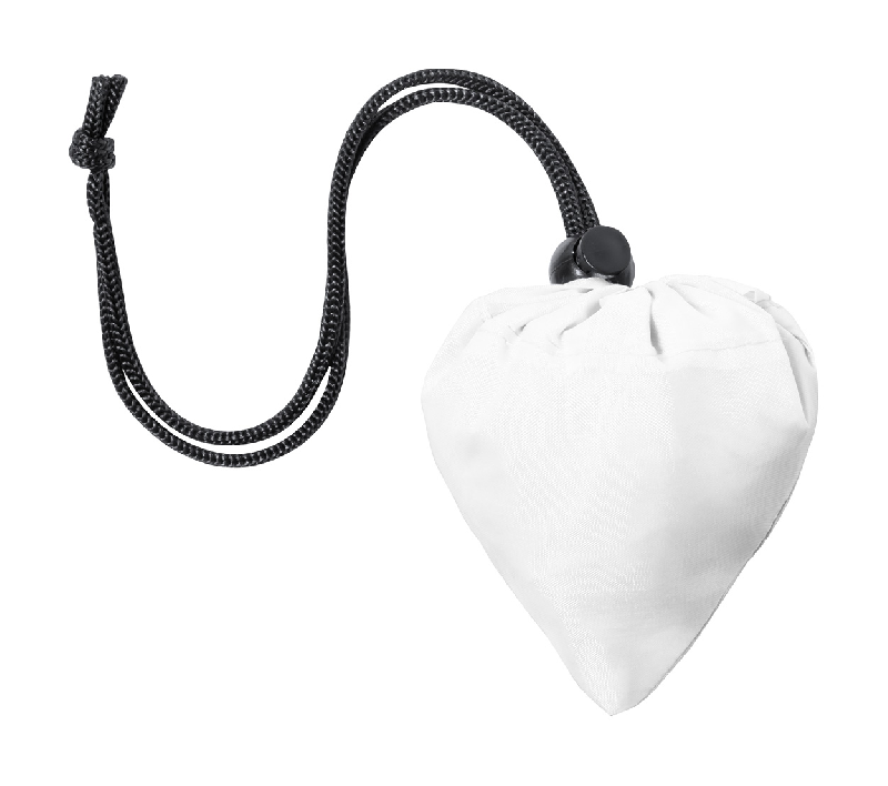 Sac shopping pliable en polyester RPET - labélisé RPET - couleur blanc - 34 gr_1