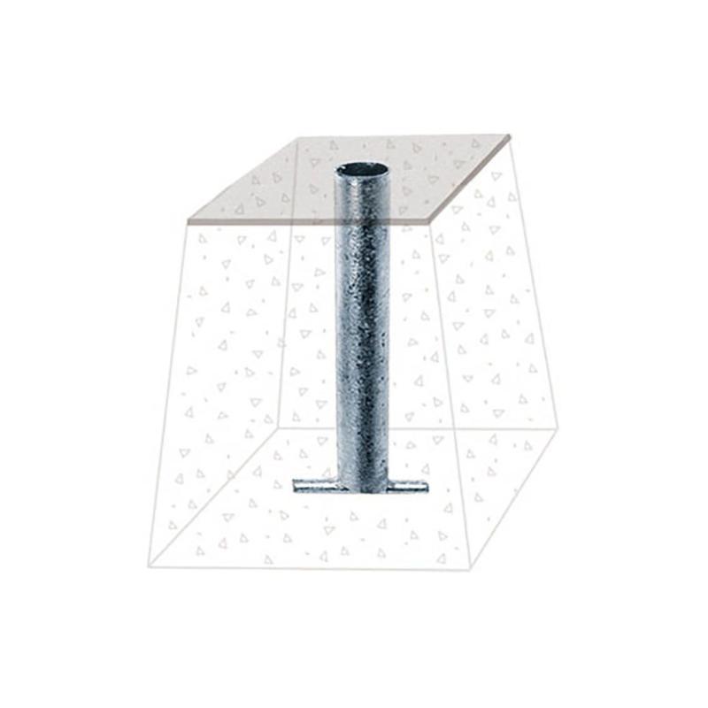 Lot De 4 Pieds Pour Sommier Cylindrique - Hauteur 35 Cm, Métal, Avec Chevilles Antidérapantes