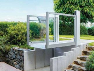 Plateforme  monte-escalier ouverte, compacte, polyvalente,   robuste avec technologies conviviales  - Hauteur de transport de 600mm à 3000mm - UnaPorte_1