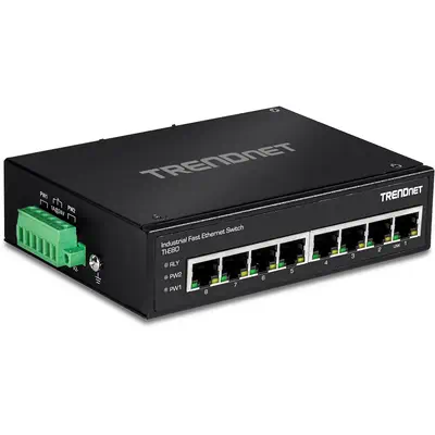 Trendnet TI-E80 commutateur réseau Non-géré Fast Ethernet (10/100) Noir_1