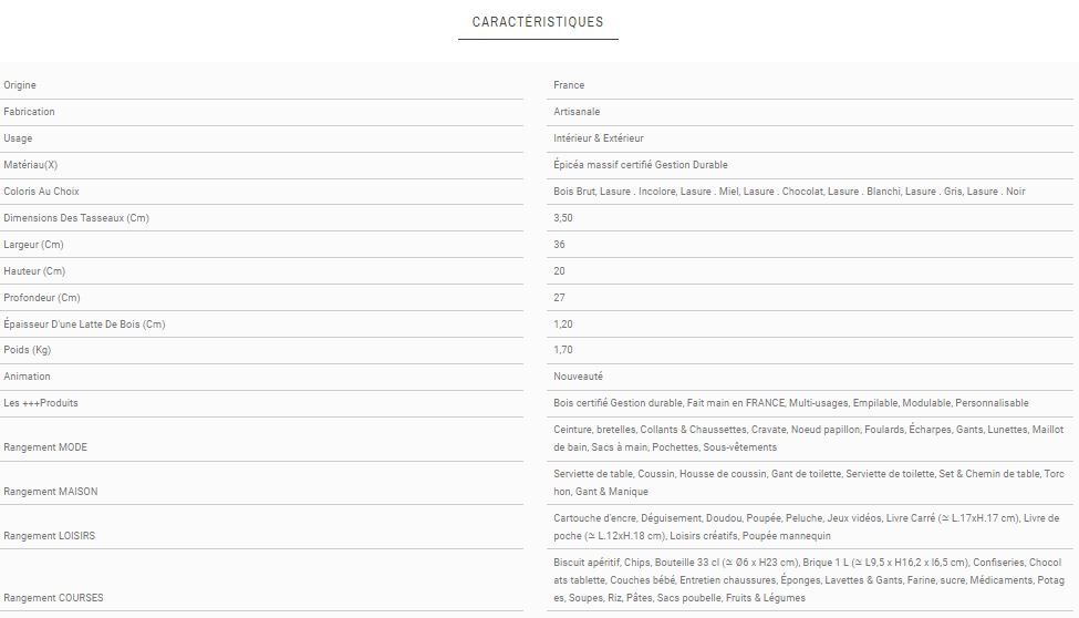 Bl2-pi27 - caisse en bois Simply à Box - L36 x H20 x P27 cm - bac de stockage incliné à 25° - fabriqué en France_2