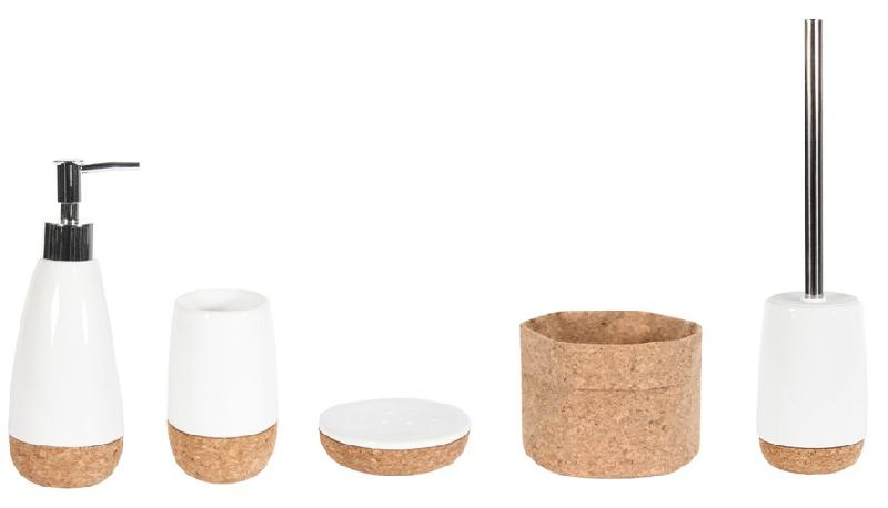 Distributeur de savon en céramique Odemira - blanc - finition brillante - hauteur 21 cm - diamètre 7.5 cm_1
