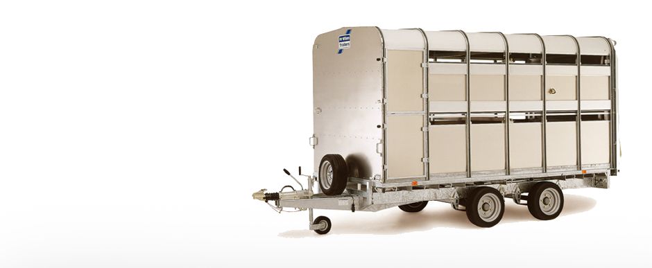 Remorque plateau convertible pour bovins et autres animaux d'élevage