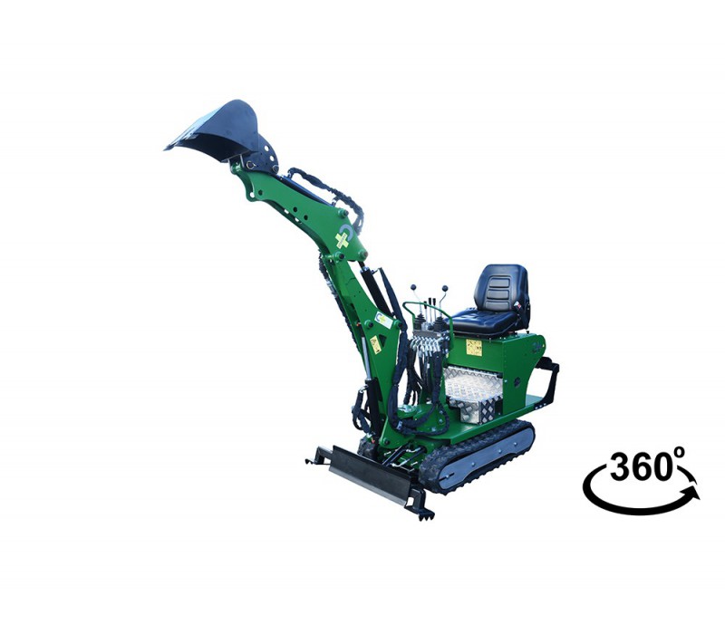 Mini pelle MPT-72-1200-P avec tourelle à rotation 360°