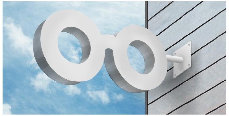 Enseigne drapeau optique LED - Éclairage programmable et garantie 3 ans_1