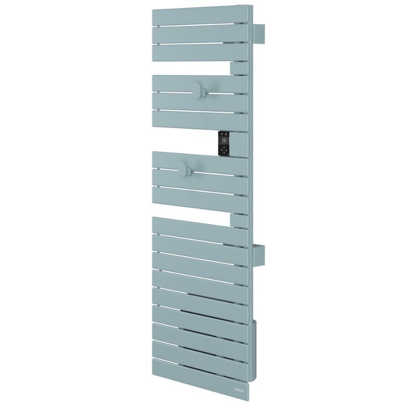 Sèche-serviettes connecté Nefertiti avec soufflerie mât à droite 1750W vert d'eau - Atlantic - 850081_1