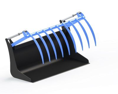 Bivalve bucket - Godets de déversement et grands volumes - Dalmasso - outil robuste et stable pour ensilage avec coupe hydraulique_1