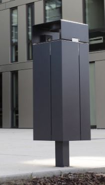 Nanuk - cendrier corbeille MMCité 1 a.S. - conception intelligente en bois, métal ou acier avec couvercle optionnel_1