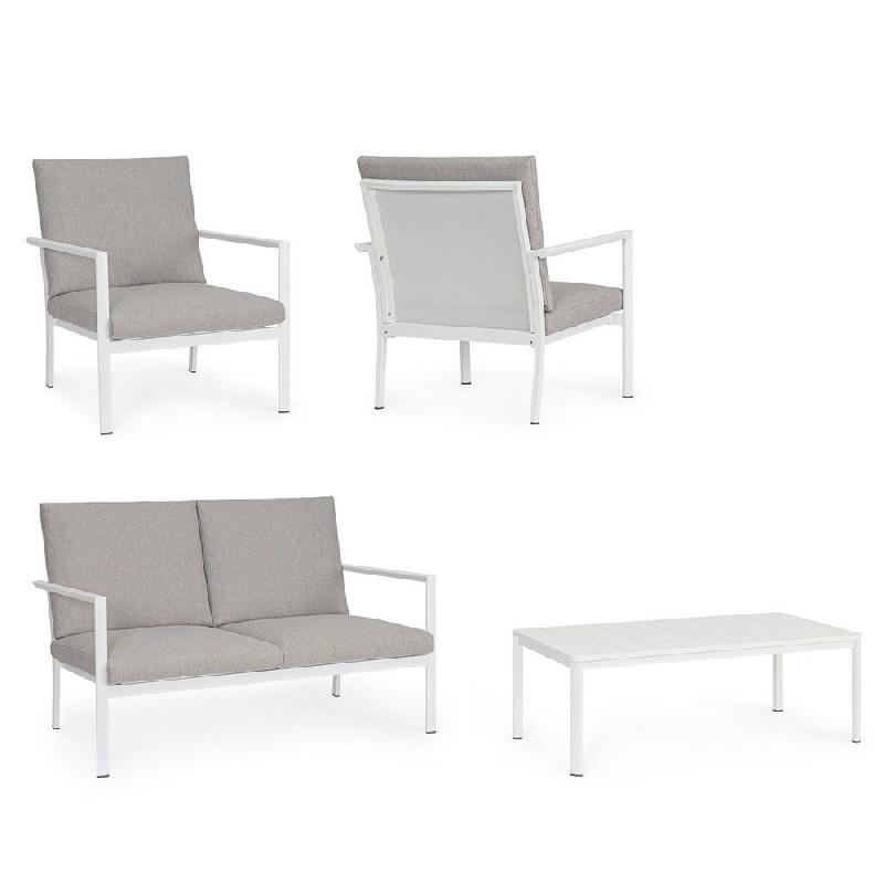 Salon de terrasse Konnor blanc avec accoudoir CX21_1