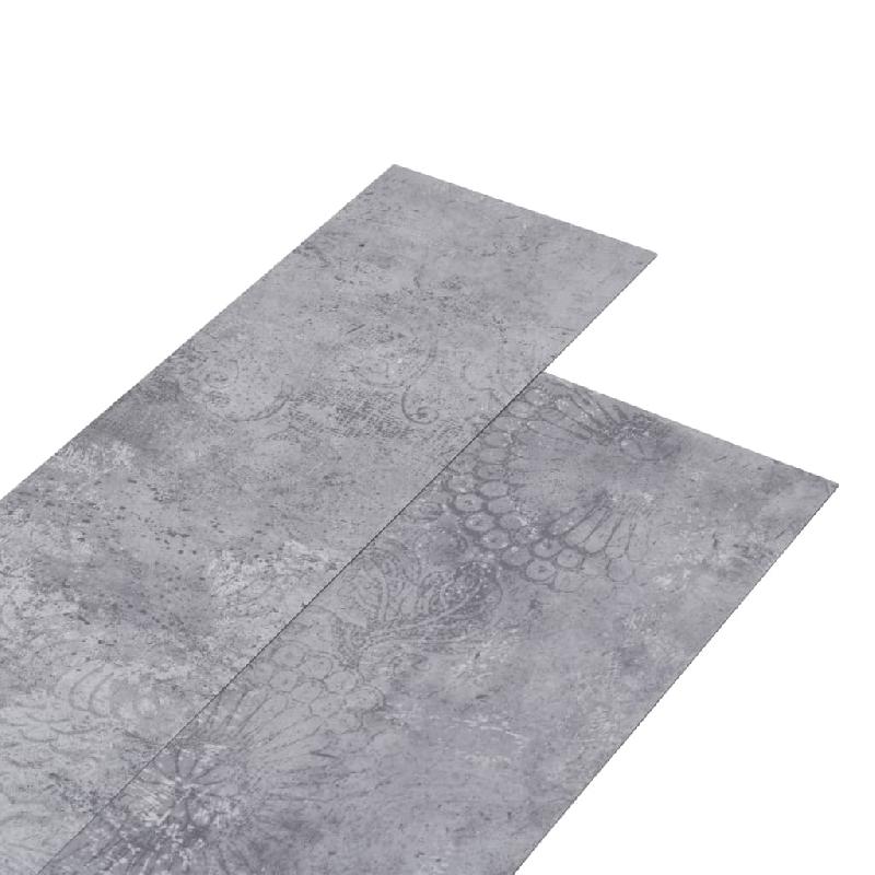 Vidaxl planches de plancher pvc non auto-adhésif 5,26m²2mm gris ciment 146566_1