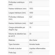 201484w - Armoire de sécurité coupe-feu Select W-123-O - 90 minutes de résistance, 3 étagères réglables, portes blanches_1