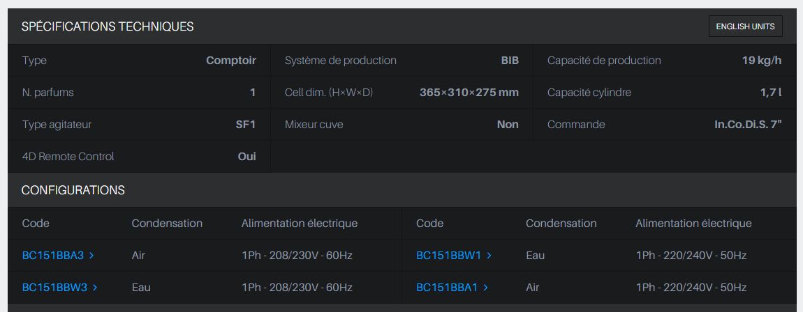 Turbine à glace BC 151 BIB - Gel Matic - 19 kg/h - glaces soft, glace express et yaourts glacés_1