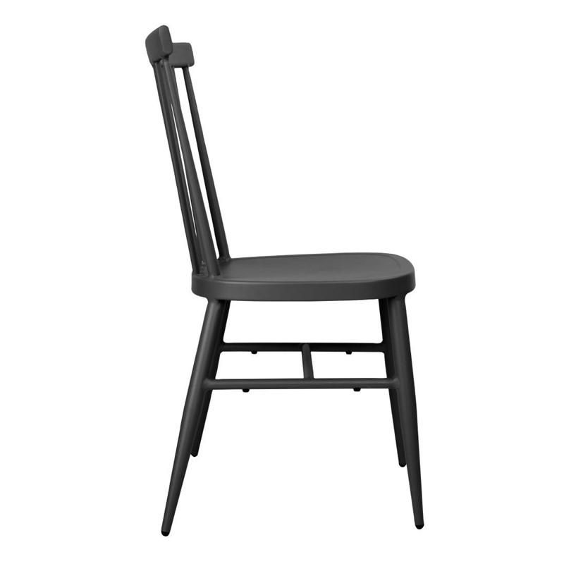 Chaises en aluminium Windsor noires - Lot de 4 - DX686 | Bolero_1