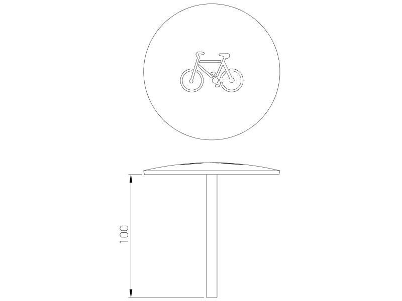 Clou bombé en inox 316L - Urban'nt - Ø 80mm - CL80-L - finition brossage circulaire et logo personnalisable_1