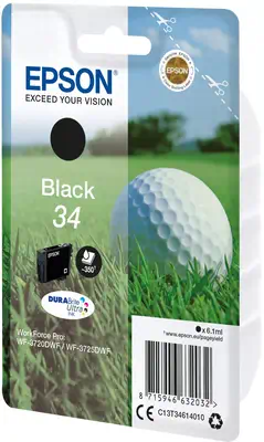 Epson Golf ball Singlepack Black 34 DURABrite Ultra Ink_1