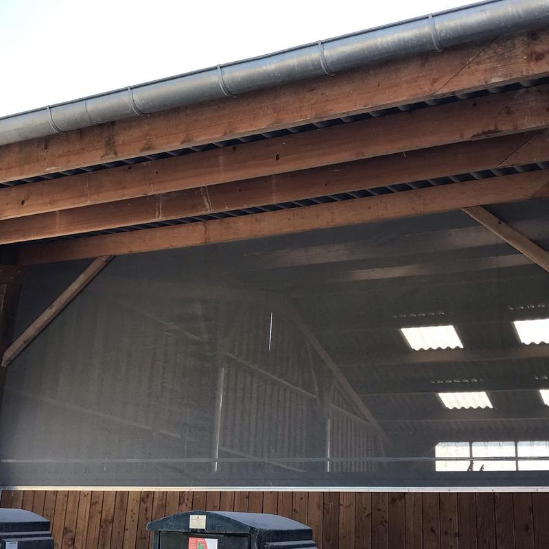 Filet brise-vent fixe et sectionnel - protection contre les intempéries avec ventilation, ignifuge M1/M2, garantie 10 ans_1