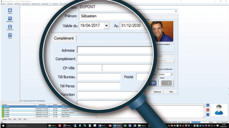 Logiciel de contrôle d'accès biométrique aux clubs de sport - BiomAccess Club - Zalix - Gestion des adhérents, portes et plages horaires_1