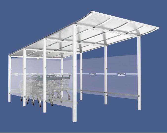 Abri Chariot Modulo - Structure en acier et aluminium - Dimensions 2500x2710x5000 mm_1