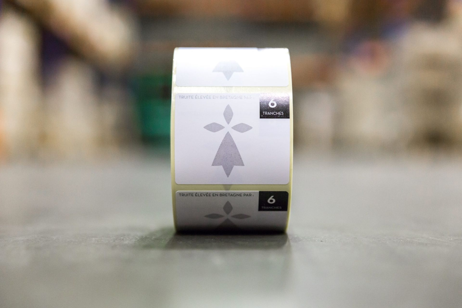 Étiquette adhésive en bobine - contact alimentaire - personnalisée - SACPO_1