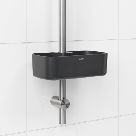 Serviteur de douche -Dark Grey Brabantia ReNew - Rangement pratique et compact pour vos produits de douche_1