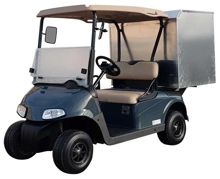 Voiturette électrique utilitaire à 2 places, éco-responsable, avec caisson arrière tôlé_1
