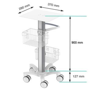 E Cart LD 6 - Chariot informatique médical pré-configuré pour table de travail - Ergonoflex - 25 kg_1