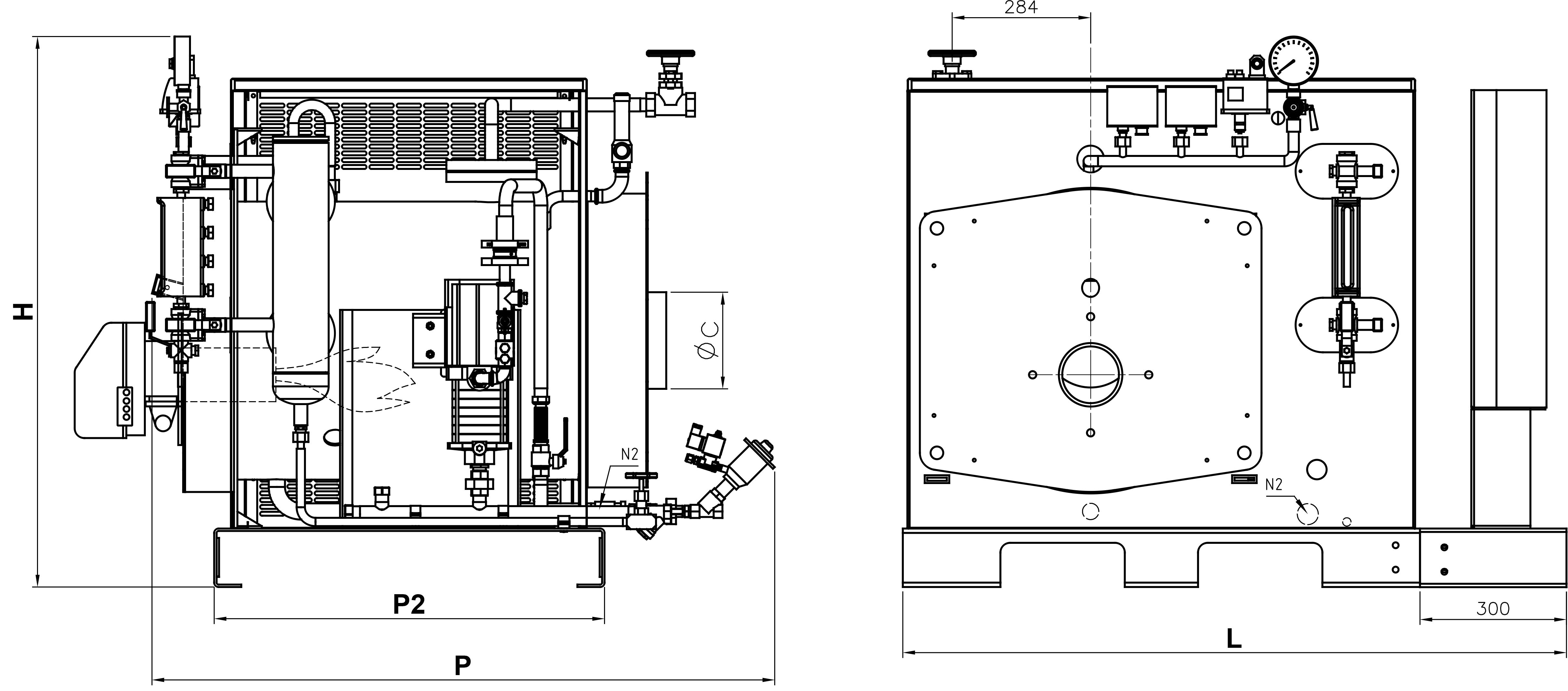 FXN - Générateur de vapeur instantané à tubes de fumée - Ici Caldaie - Débit vapeur 50 à 150 kg/h_1