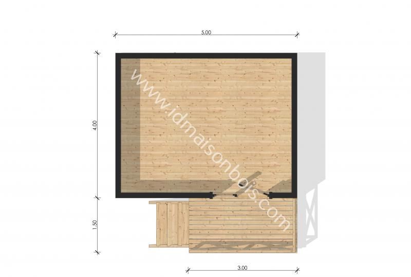Nice - studio de jardin - id maison bois - toit plat 20m2_1