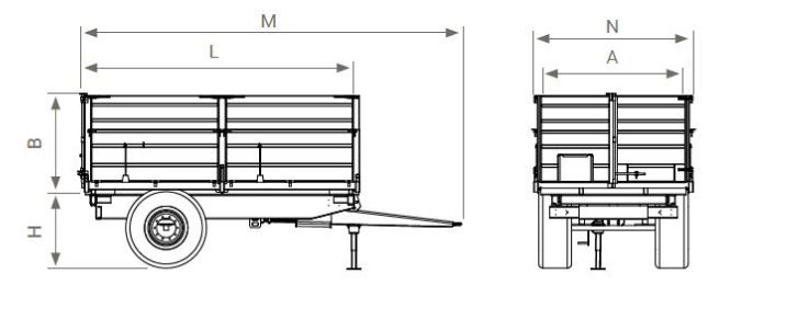 Re 47 remorque agricole à ridelles - gourdon sa - charge 4,8 t_1