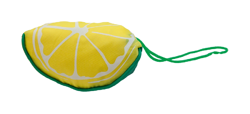 Sac shopping pliable - forme de fruit - polyester 170T - couleur jaune - 30g_1