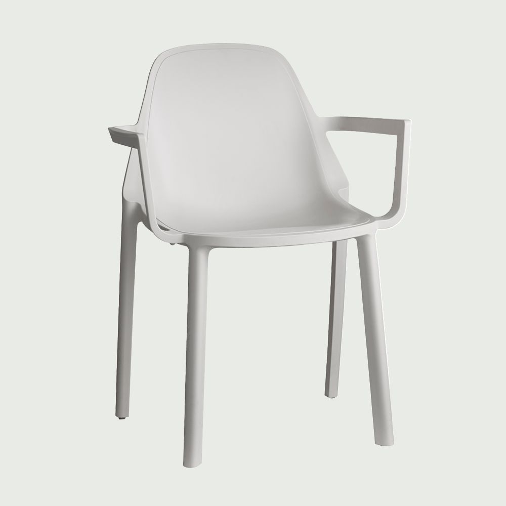 Chaise de restaurant avec accoudoirs - empilable - modèle Piu - technopolymère recyclé renforcé_1