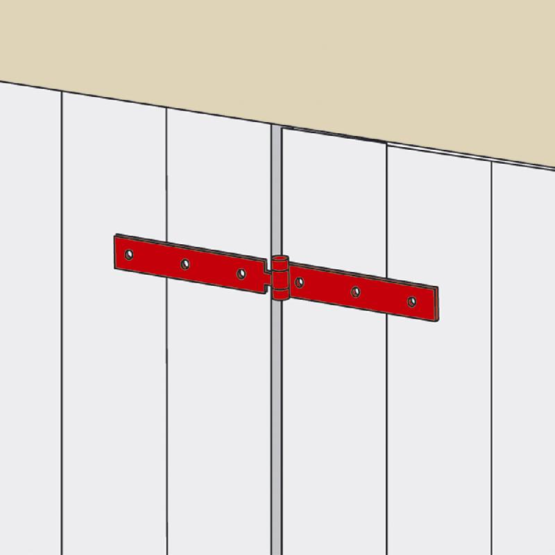 Charnière forte en acier noir pour volets battants - l.40 x L.100 mm - AFBAT - Prépeint - Fabrication française_1