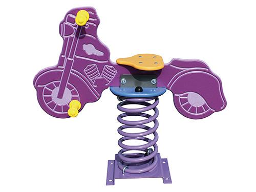 Jeu ressort moto 1 à 12 ans - Polyéthylène et acier peinte à la poudre - 0,92 x 0,25 x 0,78 m_1