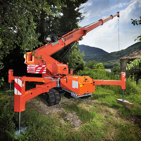 Mini-grue araignée télescopique sur chenilles adaptée pour le travail dans les espaces confinés - jekko spx 1040_1
