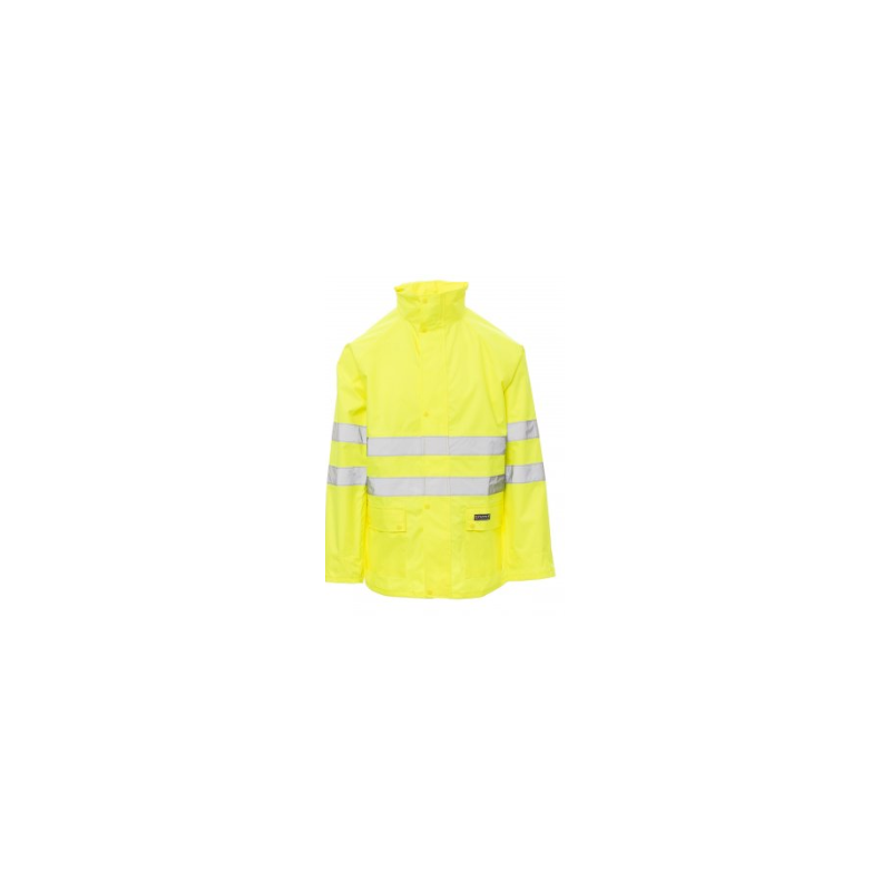 Veste de pluie haute visibilité - Hurricane Jacket orange fluo 02001S - bandes 3M et coutures thermo-soudées_1