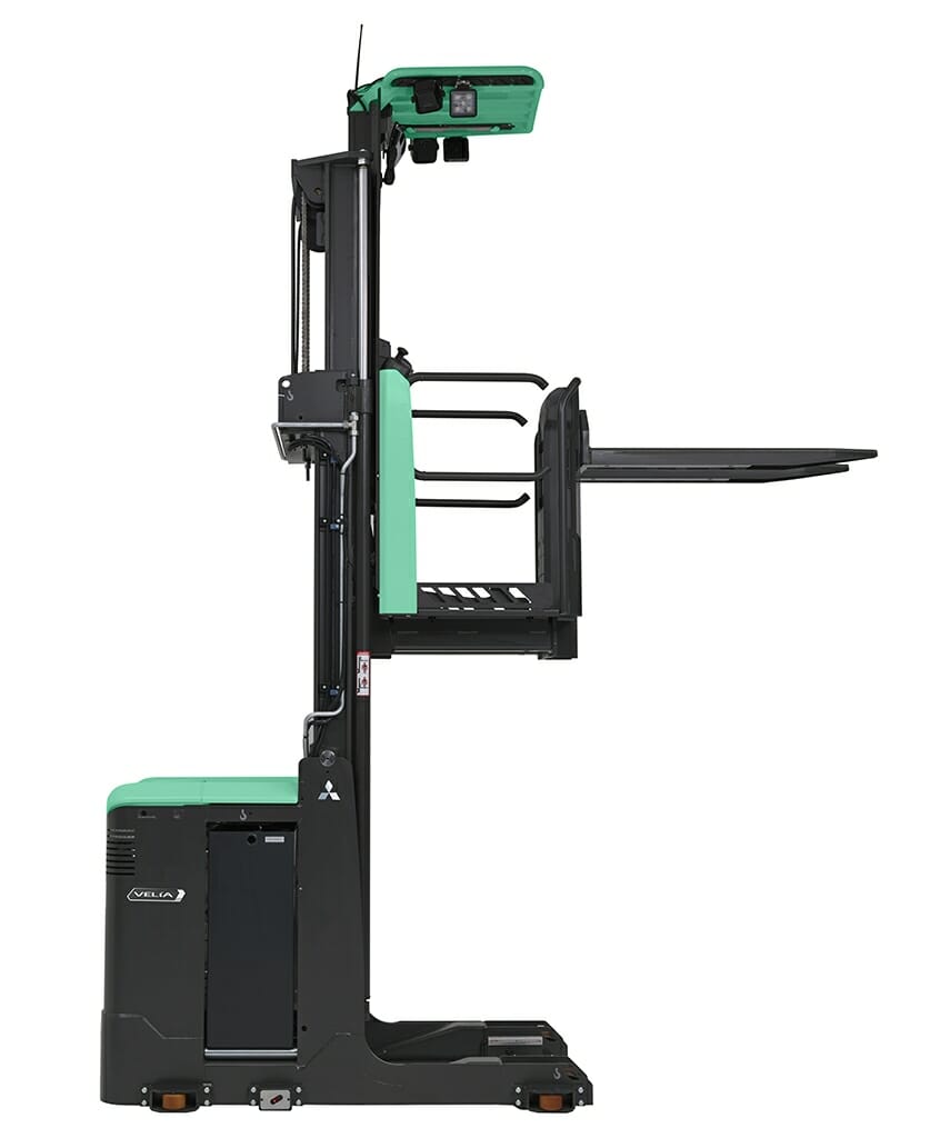 Chariot préparateur de commande grande hauteur OPBH12H & OPBM10P - Mitsubishi Forklift Trucks - 1250 kg - Levée 5.2 à 10.5 m - Électrique_1