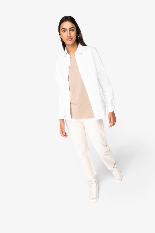 Chemise écoresponsable délavée femme - Native Spirit - Réf: NS503 - 100% coton biologique - Coupe ajustée_1