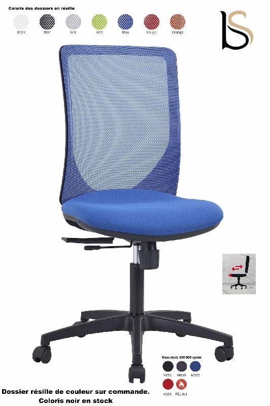 Siège de bureau dossier résille MAT - Gris, Non_1