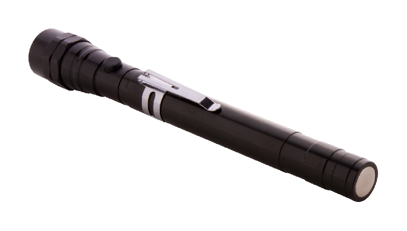Lampe de poche extensible en aluminium - 3 LED, tête flexible et aimantée, longueur max 57 cm_1