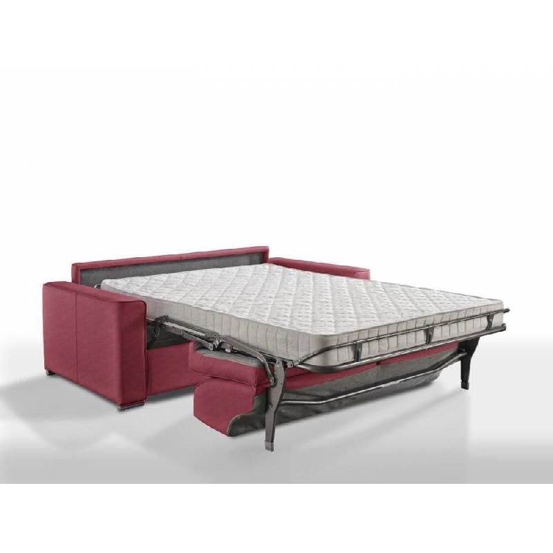 Canapé convertible express premium 120 cm - Sommier à lattes Renatonisi - Matelas Bultex - Tweed rouge - Fabrication italienne_1
