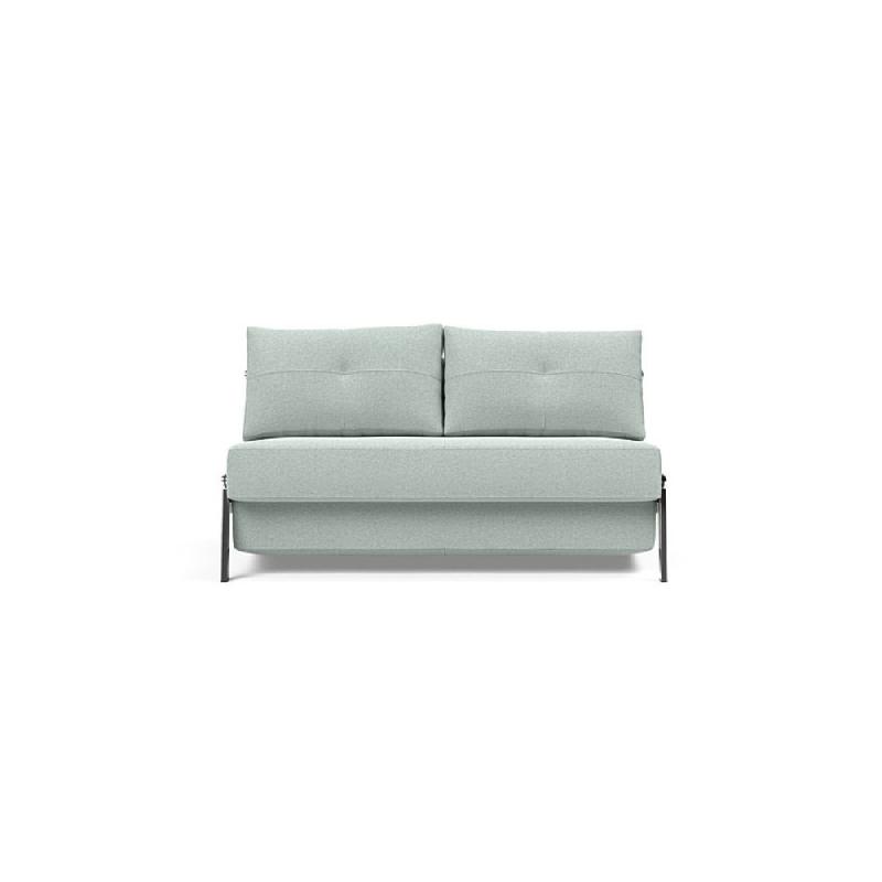 Innovation Living - Canapé design Cubed 02 Chrome convertible 160x200 cm - Tissu Soft Pacific Pearl_1