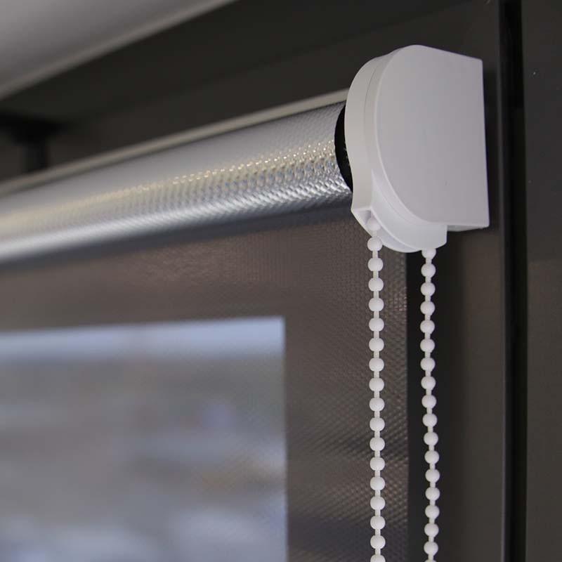 Store enrouleur anti regard et anti chaleur argent foncé - rejet thermique 92% - mécanisme blanc - sans coffre - sf-cobalt-b_1