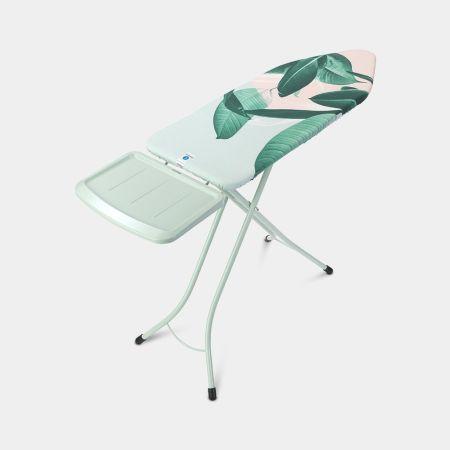Table à repasser taille C -124 x 45 cm, pour centrale vapeur - Tropical Leaves Brabantia XL avec support métallique_1