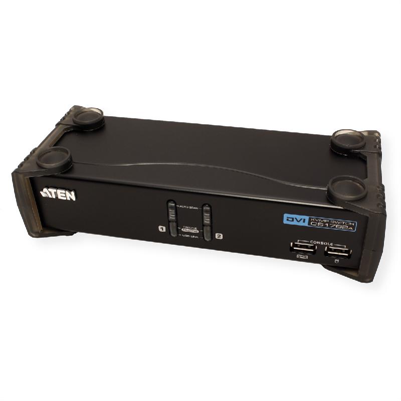 Aten cs1762a switch kvm dvi, usb, audio, hub usb, 2 ports_1