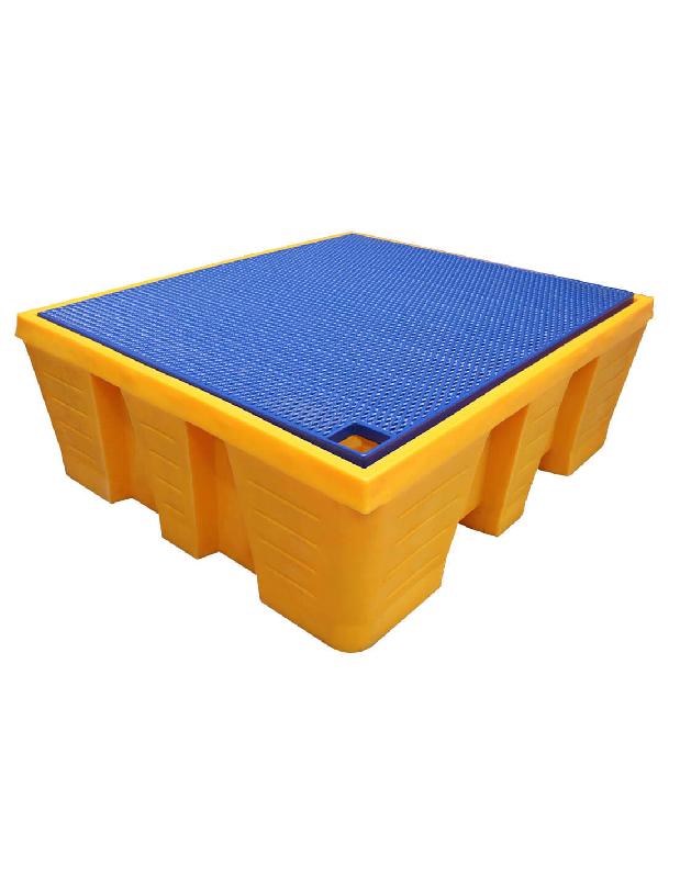 Bac de rétention 1000 litres plastique + caillebotis - Caillebotis acier galvanisé_1