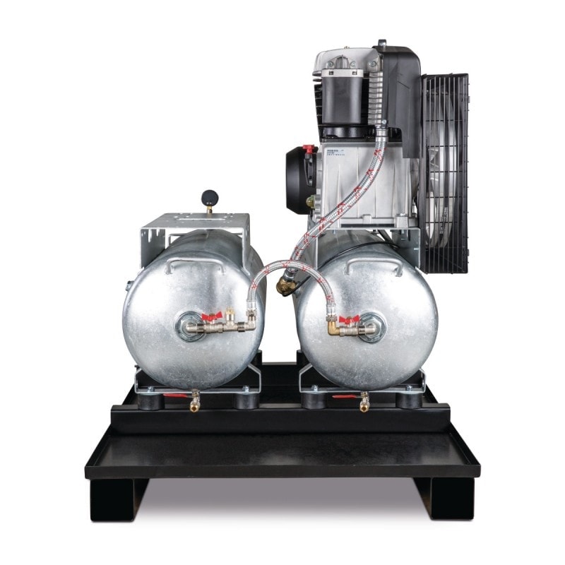 Compresseur Aircraft Airprofi DUO 703/2x75/13 - Stationnaire universel avec cuves de 75L_1