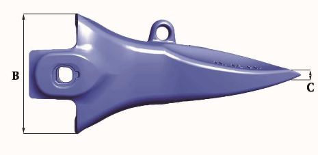 Dents de godet Turnkey TKN15 PR - 46.5 Kg - Dimensions précises (535x230x9x143x154 mm)_1