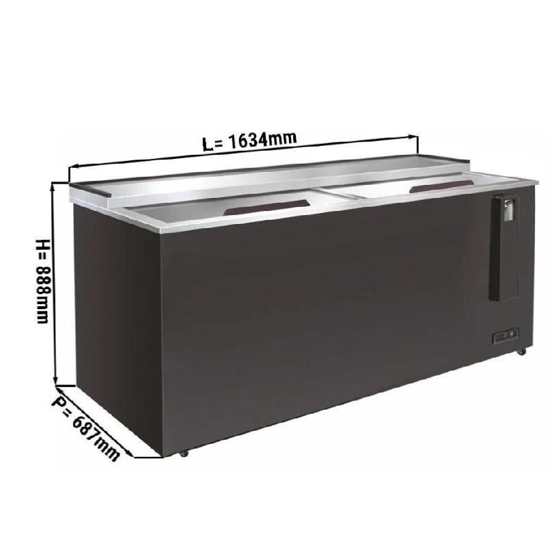Refroidisseur à bouteilles noir avec couvercle coulissant - 577 litres_1